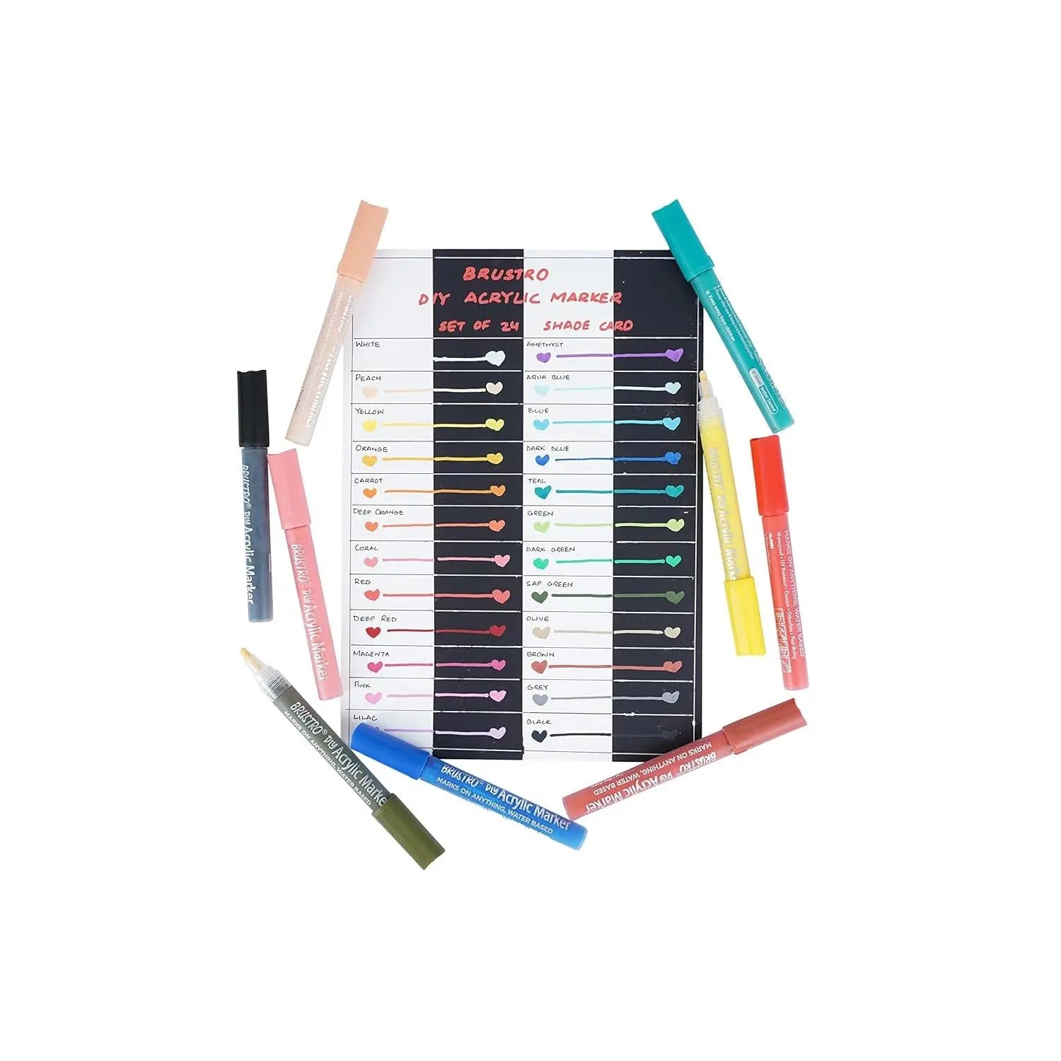 Brustro DIY Acrylic Marker 2mm Tip Set Brustro